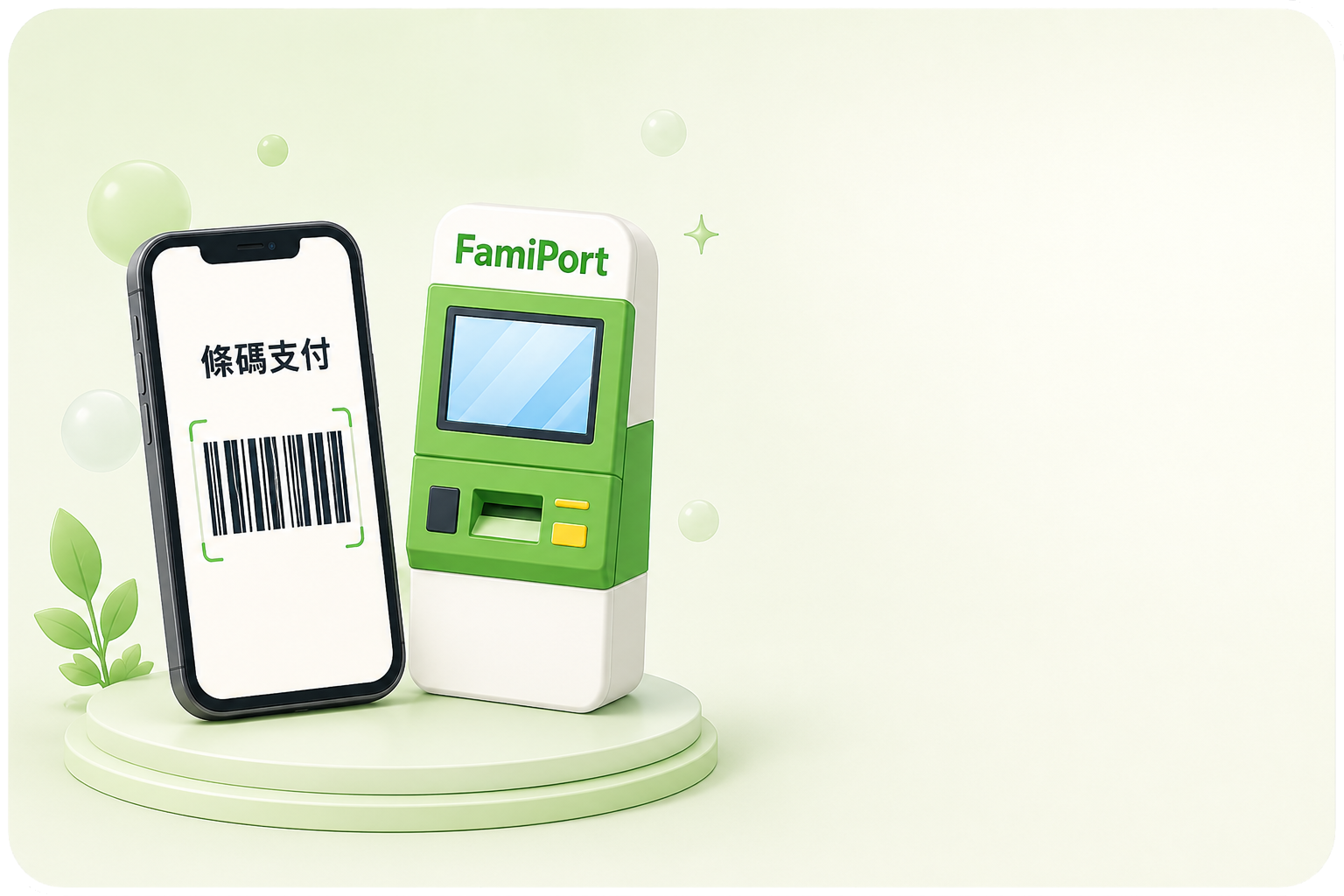 手機條碼付款示意圖